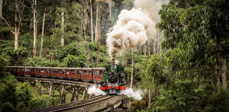 Ride the Puffing Billy Railway in the Dandenong Ranges 