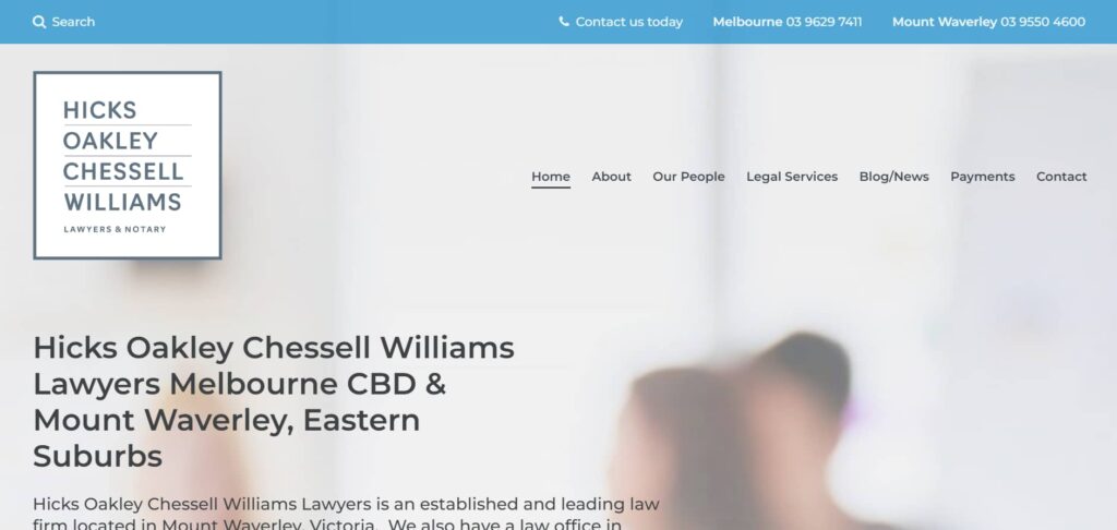 Hicks Oakley Chessell Williams Lawyers & Notary Overview